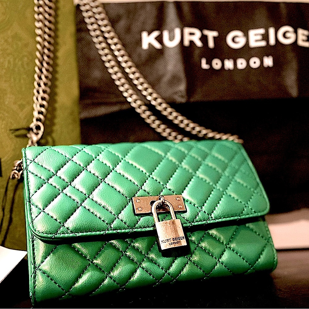 Emerald Green Kurt Geiger clutch Small